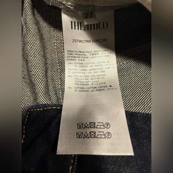 The Attico Fern Dark Blue Denim Long Pants Size 27 - Picture 8 of 13